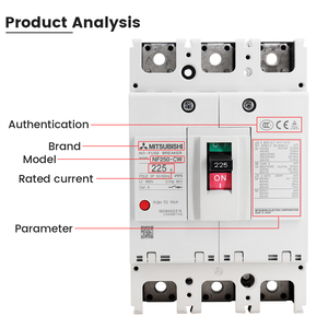 Disjoncteur basse tension Mitsubishi d'origine neuf NF400-CW NF400-SW NF400-SEW NF400-HEW NF400-CP NF400-SP 250A 300A 350A - Product Image 2