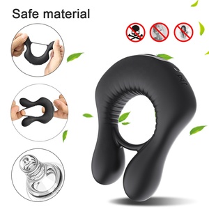 Titreşimli halka klitoris testis stimülatörü gecikme boşalma Penis yüzükler vibratör yetişkin seks oyuncakları erkekler ve kadınlar için çiftler oyun - Product Image 3