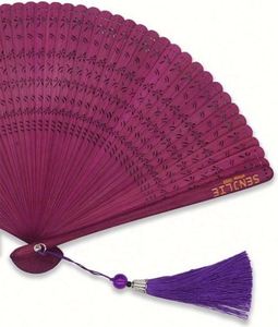 Abanico Plegable Portátil Hecho a Mano de Bambú para Mujer - Abanico de Mano Plegable de Madera Chino/Japonés con Bolsa de Seda Clásica - Product Image 5