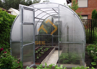 Serre tunnel économique personnalisable pour jardin, serre de jardinage à accès direct