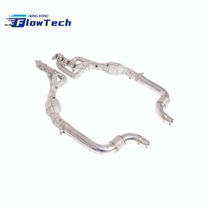 ท่อไอเสียสแตนเลส T304 แบบยาวพร้อมแผ่นกันความร้อนสำหรับรถฟอร์ด มัสแตง ดาร์ค ฮอร์ส เครื่องยนต์ 5.0L V8 - Product Image 1