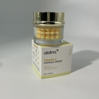 Crème Visage en Capsule 50g Vitamine C PDRN Collagène GHK-CU Peptide de Cuivre Bleu Astaxanthine Centella Asiatica Grenade Soin de la Peau en Pot