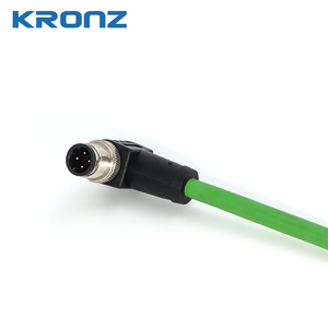 KRONZ Profinet Cable M12 Connecteur coudé 4 broches Code D Câble blindé pré-moulé M12 Circulaire <span class=keywords><strong>IE</strong></span> M12 Connecteurs de câble - Product Image 4