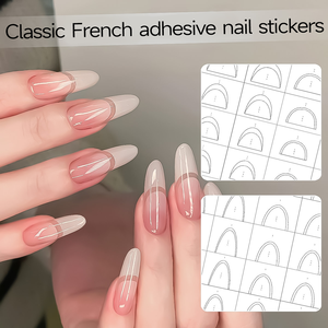 1 pochoir transparent pour nail art français, modèle pour aérographe, pochoir creux pour <span class=keywords><strong>manucure</strong></span> française, décalcomanies pour décoration d'ongles - Product Image 6