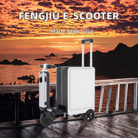 Valise électrique Bluetooth FENGJIU avec scooter intégré, recharge USB, style sportif, pour embarquement en avion