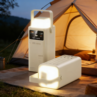 Stasiun Daya Portabel 200000mAh 120W Pengisian Super Cepat USB Ganda Tipe-C Lampu LED Desain Pegangan untuk Berkemah Darurat Luar Ruangan