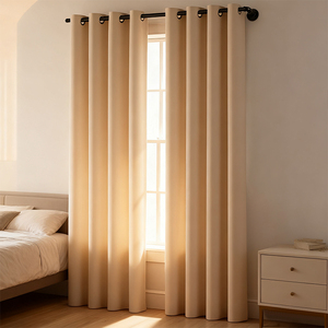 Tringles à rideaux occultantes en fer robuste de 1 pouce, design industriel, fixation murale ou au <span class=keywords><strong>plafond</strong></span>, 48-84 pouces, pour salon - Product Image 4