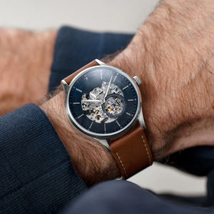 Logo personnalisé OEM 40mm, montre automatique squelette classique pour homme, alimentée par le <span class=keywords><strong>mouvement</strong></span> <span class=keywords><strong>Miyota</strong></span> <span class=keywords><strong>82S7</strong></span> - Product Image 5