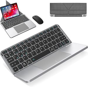 Teclado plegable iBox 11, recargable, inalámbrico Bluetooth, portátil, con panel táctil grande. - Product Image 6