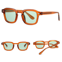 Lunettes de soleil DL Square Meter Nail UV400 légères à monture métallique intégrale dégradée