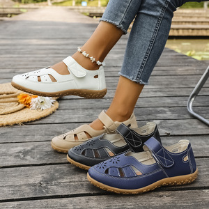 <span class=keywords><strong>Sandalias</strong></span> Casuales Huecas de Tallas Grandes para <span class=keywords><strong>Mujer</strong></span>, Modelo Nuevo de Verano 2026, Más Vendidas, <span class=keywords><strong>Sandalias</strong></span> <span class=keywords><strong>Planas</strong></span> de Color Sólido - Product Image 1