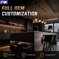 Gabinete de Cocina Modular de Madera Contrachapada Resistente al Agua para Muebles de Cocina de Apartamentos Modernos con Servicio de Soporte OEM ODM