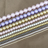 Perles en vrac de qualité supérieure pour bijoux, 2 mm, 2,5 mm, 3 mm, 4 mm, 5 mm, 6 mm, 8 mm, 10 mm, perles rondes à trou traversant, imitation perle de verre 5810