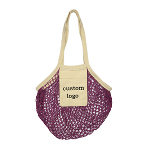 GOTS Fourre-tout en filet <span class=keywords><strong>de</strong></span> coton biologique <span class=keywords><strong>Sac</strong></span> réutilisable pour les courses avec poches pour les fruits et légumes - Product Image 3