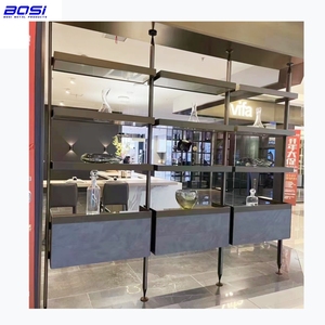 핫 세일 사용자 정의 크기 알루미늄 선반 호텔 및 레스토랑 현대 가정 장식 금속 유리 - Product Image 3