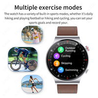 Reloj Inteligente LIGE BW0382 de Cuero Marrón para Hombre con NFC, Reproductor de Música, Contestar y Realizar Llamadas, Monitor de Actividad Física para Android e IOS