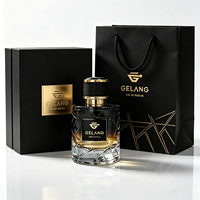 Flacon de parfum personnalisé en vente, flacon de parfum en verre noir dégradé 50 ml, flacons de parfum de luxe avec emballage en boîte