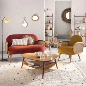 <span class=keywords><strong>Poltrona</strong></span> Lounge in Rattan Nordico, Sedia Decorativa in Legno Massello, <span class=keywords><strong>Poltrona</strong></span> Intrecciata a Mano per Soggiorno o Balcone - Product Image 2
