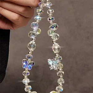 Luxe paillettes cristal diamant téléphone chaîne lanière porte-clés accessoires élégants pour <span class=keywords><strong>iPhone</strong></span> Samsung étui suspendu corde <span class=keywords><strong>bijoux</strong></span> - Product Image 5