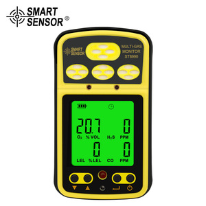 Détecteur de gaz SMART SENSOR 4 en 1 O2 LEL CO H2S, analyseur d'alarme rechargeable avec fonction de rétroéclairage ST8990 - Product Image 5