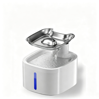 Fontaine à eau intelligente pour animaux de compagnie avec capteur automatique, filtre amovible et lavable, conception rechargeable, longue autonomie de la batterie, en acier inoxydable 304