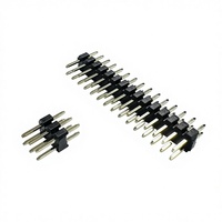 Conector de PCB de doble fila de 2.54mm, 2x2-40P, macho, conector recto DIP, contacto de latón, carcasa de nailon, clasificación IP67, 3A 12V