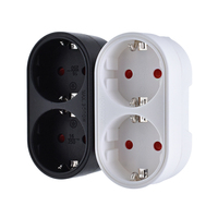 Adaptateur de voyage E-020-7 Schuko européen Allemagne, double prise vers prise britannique de type G, pour Singapour, Malaisie, Émirats arabes unis, Hong Kong
