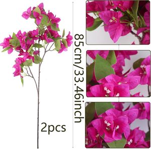 Vente en gros style européen <span class=keywords><strong>Fushia</strong></span> fleurs artificielles de bougainvilliers décor d'événement fait à la main pour l'obtention du diplôme de Noël nouvel an chinois - Product Image 5