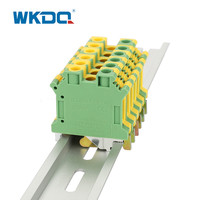 Bloc de jonction de mise à la terre sur rail DIN 10N WONKEDQ JUSLKG, contact de borne