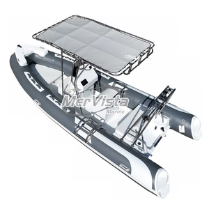 Barca a Console Centrale da 17 Piedi, Imbarcazione Semirigida in Vetroresina, Barca da Pesca Sportiva, Rib 520 - Product Image 2