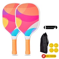 Raquette de pickleball en fibre de carbone, fibre de verre et bois, 190 cm, 390 g, pour extérieur