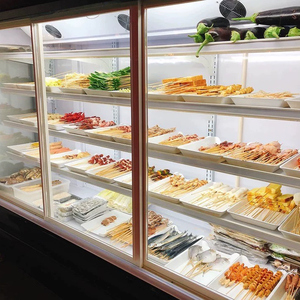 <span class=keywords><strong>Vitrine</strong></span> Réfrigérée Numérique à Grande Capacité, Simple Face, en Acier Coloré, Sans Givre, pour Fruits/Lait, avec Éclairage LED, pour Supermarché - Product Image 6