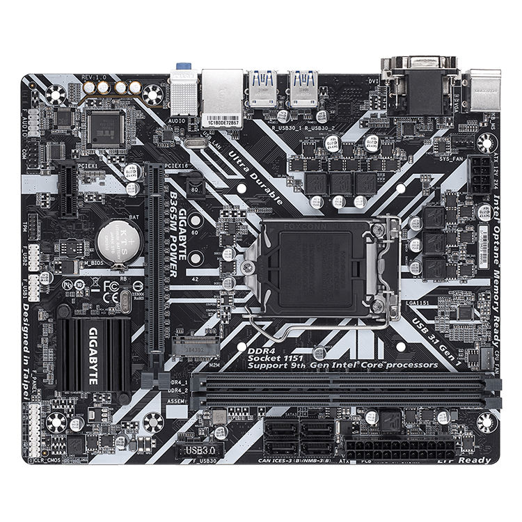 Used GIGABYTE B365M POWER LGA 1151 Micro ATX Motherboard