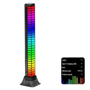 Pastilla de música, luz rítmica, lámpara de barra Rgb, <span class=keywords><strong>Sensor</strong></span> de nivel de música activado por voz Usb, tira Led, Control de sonido, luz rítmica - Product Image 1