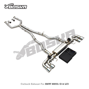 Silencieux d'échappement Catback à montage direct pour BMW M850/M850i LCI G14/G15/G16 4.4TT 2020-2024 Boska en acier inoxydable 304 poli - Product Image 2