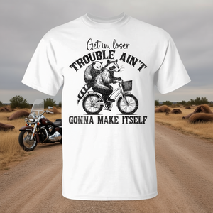 T-shirt promotionnel « Stay Out of Trouble Loser » avec une déclaration audacieuse - Product Image 3