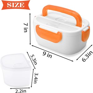 110V/220V Plastic Portable Heater Bento Electric Heated <b>Lunchbox</b> Hot Food Thermal Lunch Box - Product Image 2