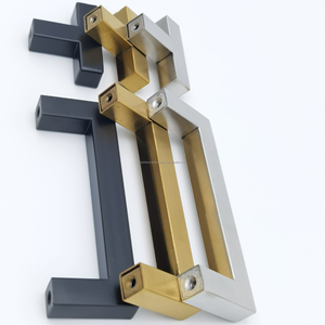 Manija de Puerta de Vidrio con Tubo Cuadrado Mate SUS304, Diseño Simple para Hotel y Oficina, Tirador de Acero Inoxidable y Madera, Color Personalizable <span class=keywords><strong>JBM</strong></span> - Product Image 5