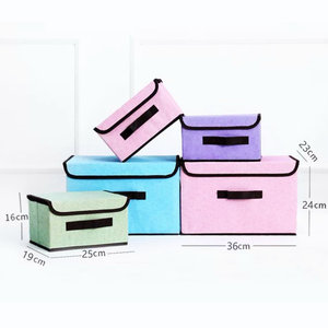 Fold Non Woven <b>Fabric</b> <b>Storage</b> <b>Box</b> Gray Home Supplies Clothing Underwear Sock and Kid Toy <b>Storage</b> Organizer Cosmetics - Product Image 3