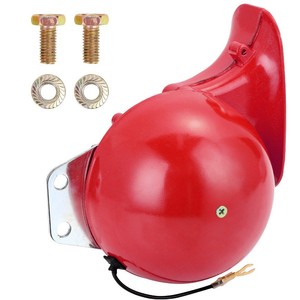 Klaxon d'escargot 100 mm en fer rouge, ton unique, pour montage avant de moto - Product Image 1