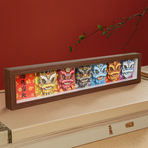 Giấy Sáng Tạo Mới Trung Quốc Phong Cách Bắc Kinh Opera/Múa Sư Tử Handmade DIY 3D Hình Chữ Nhật UV In Trang Trí Sơn Hiển Thị Đứng - Product Image 2