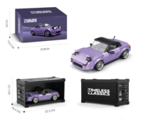 Set de Bloques de Construcción Educativos de ABS del Auto de Carreras Mazda MX5 M1, con Caja de Exhibición, Modelo Coleccionable, 8817