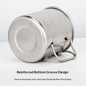 Botella y Taza Plegable Portátil TiTo de Una Sola Capa para Exteriores, Ecológica, para Hervir Agua en Campamentos - Product Image 4