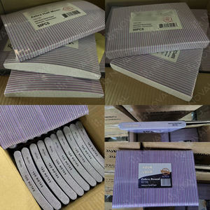 Lime à ongles personnalisée avec logo, 100/100, blanche, double face, lime à ongles incurvée - Product Image 5