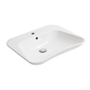 Lavabo ergonómico de un solo orificio de 62 cm de longitud, moderno, para uso en el baño. - Product Image 1