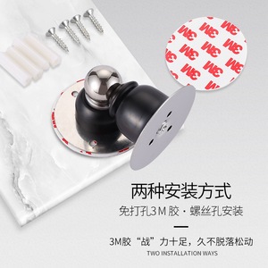 Yuma <b>Door</b> Stopper Stainless Steel Magnetic Floor Mount Modern Design Anti Collision <b>Door</b> Stopper - Product Image 2
