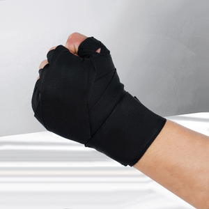 Bandes de poignet de boxe en coton respirant écologiques pour l'entraînement sportif professionnel, protection élastique - Product Image 1