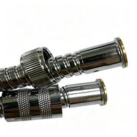 Tuyau de salle de bain haute pression anti-fuite à double interverrouillage chromé avec tube intérieur PEX et écrou en laiton SS304