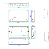 Boîtier en aluminium anodisé, revêtement en poudre, boîtier métallique découpé au laser, boîtier en tôle avec enveloppe en acier inoxydable, boîte électrique