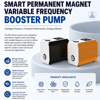 Pompa Booster Frekuensi Variabel Magnet Permanen Cerdas 250W/400W, Aliran Maksimum 3.5/4.5m³/jam, Head 35m, Pompa Peningkat Tekanan Air Rumah Tangga DN25
